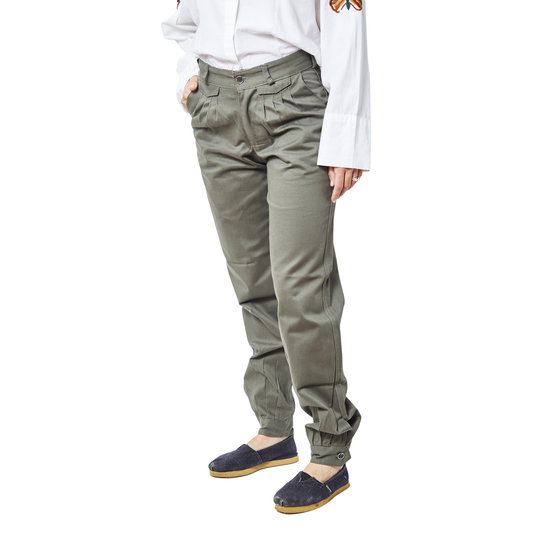 BOMBACHA DE CAMPO MUJER DE GABARDINA VERDE ARANDU